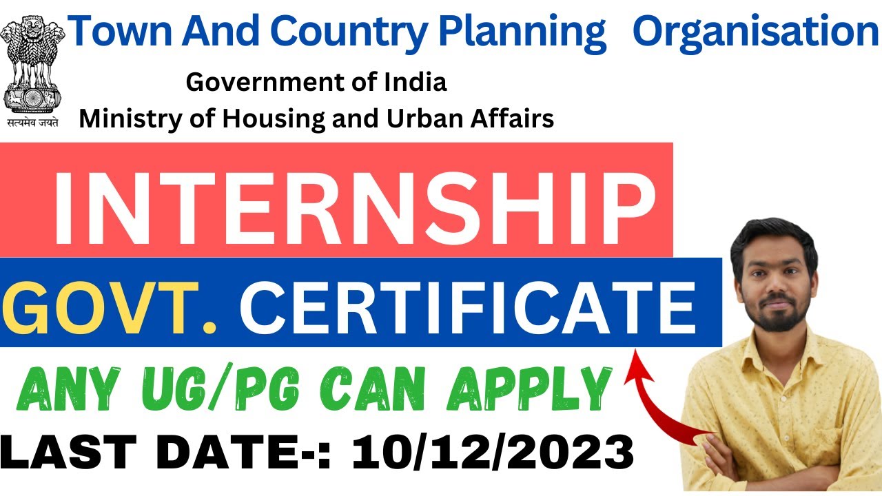 GOVT. INTERNSHIP TCPO/ TOWN AND COUNTRY PLANNING ORGANISTION / MINSTRY