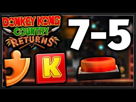 Donkey Kong Country Returns 7-5 KONG-LETTERS AND PUZZLE PIECES + RED BUTTON