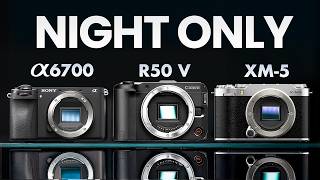 Canon R50 V vs Sony a6700 vs Fuji X-M5 - Night Only