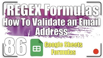 How to validate an email address | REGEX Formulas 86