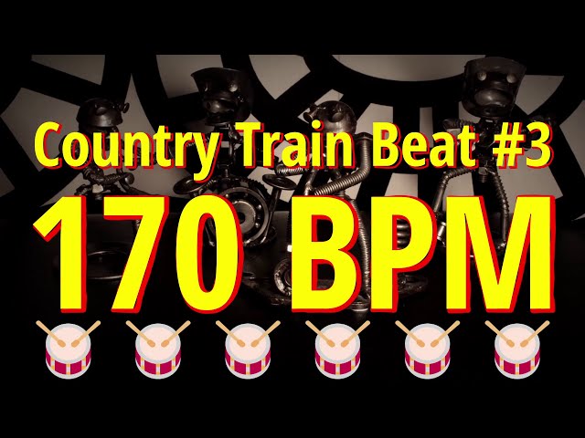 170 BPM - Country Train Beat #3 - 4/4 #DrumBeat - #DrumTrack - #CountryBeat 🥁🎸🎹🤘 class=