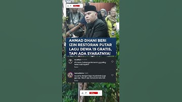 Thumbnail of AHMAD DHANI BERI IZIN RESTORAN PUTAR LAGU DEWA 19 GRATIS #shorts #viralvideo #ahmaddhani