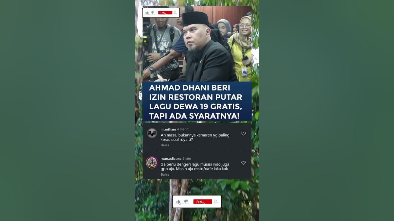 AHMAD DHANI BERI IZIN RESTORAN PUTAR LAGU DEWA 19 GRATIS #shorts #viralvideo #ahmaddhani