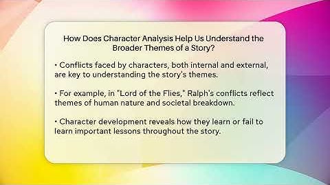 How Does Character Analysis Help Us Understand the Broader Themes of a Story? - Fictional Journeys