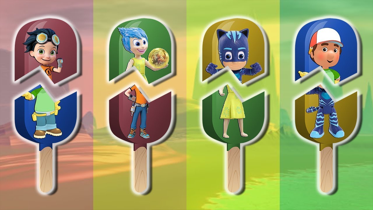 Wrong Heads Ice Cream Rusty Rivets Joy Inside Out PJ Masks Finger Family Nursery Rhymes for Kids