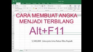 Cara membuat angka menjadi terbilang pada excel