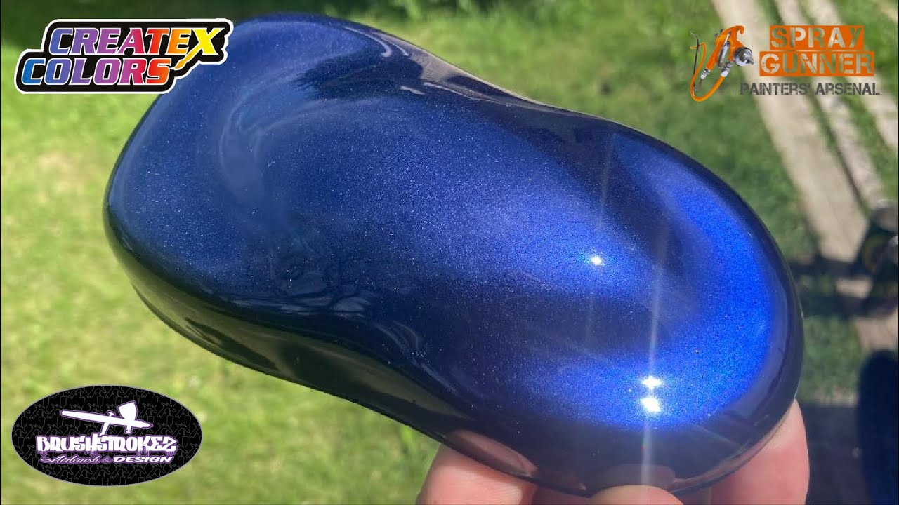 Createx Colors- Midnight Blue Candy2o over Quicksilver Chrome