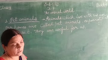 ,EVS, Ch-7 The animal world Part-1 Class-3