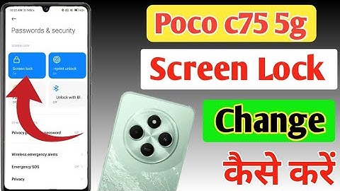 Poco c75 5g screen lock kaise change kare/ Poco c75 5g pattern lock change kaise kare