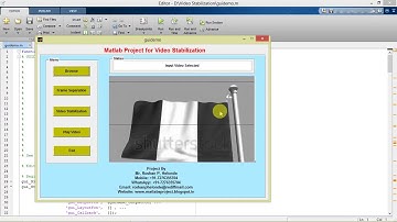 Video Stabilization Using Matlab Project Code