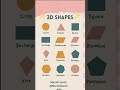 2D | 2D आकृति क्या होती है?सरल भाषा में समझे| 2D SHAPES in hindi.#viral#shorts#ytshorts.
