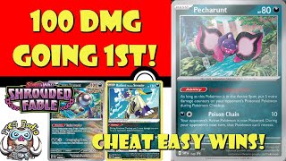 New Pecharunt Can do 100 Damage Turn 1 Going 1st! Cheat Easy Wins with Donks! (Pokémon TCG News)