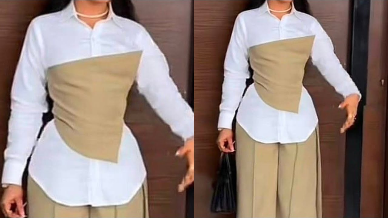 How to Cut and Sew Asymmetric Crop Top #beginnerfriendly  #easy #streetwear #shirts