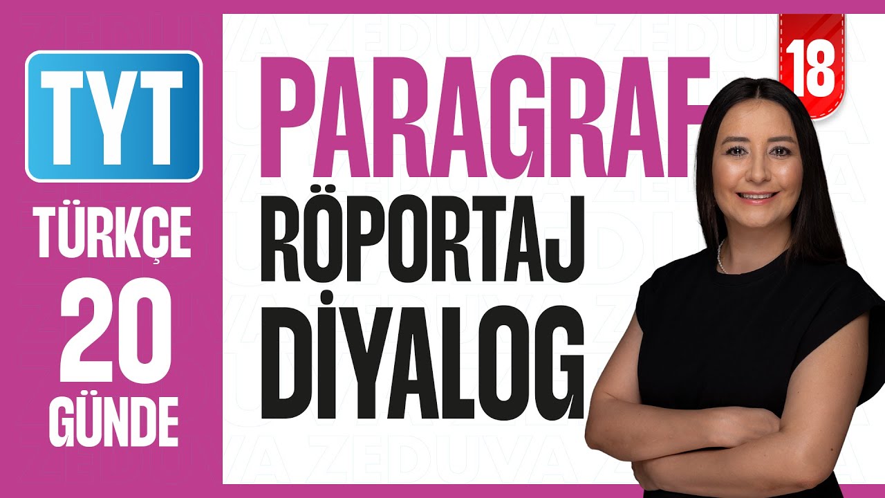 Paragraf Röportaj / Diyalog Konu Anlatımı | 20 GÜNDE ANLAM BİLGİSİ PARAGRAF KAMPI 2026 | 18