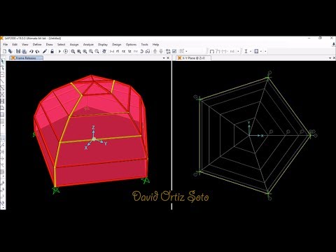 Modelamiento de una estructura membranal en SAP2000 by David Ortiz Soto