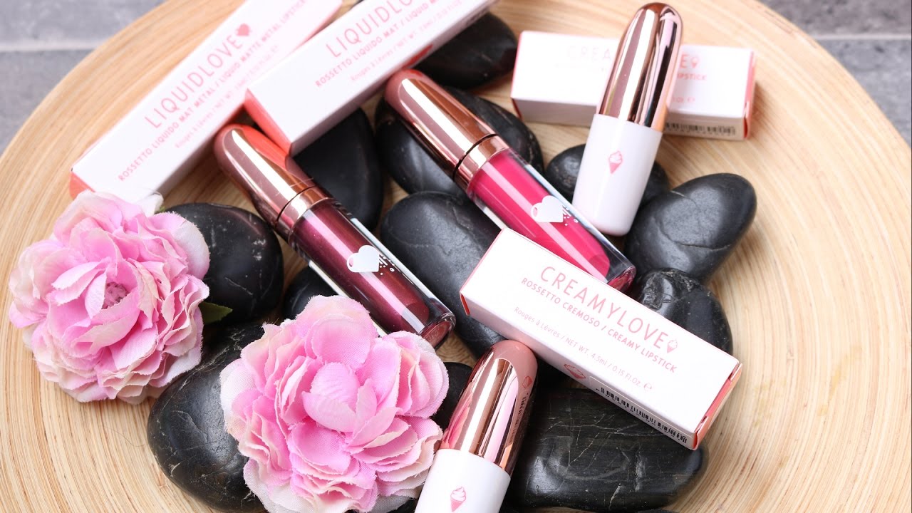 CreamyLove e LiquidLove di Cliomakeup con Swatches e comparazioni con altri rossetti