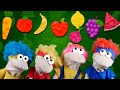 Yummy fruits  vegetables with puppets  d billions kids songs