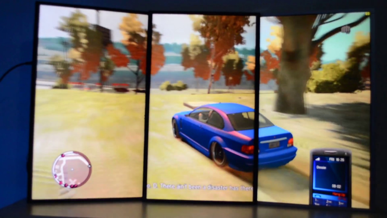 100 3x1 portrait triple monitor setup gta iv tbogt pc youtube