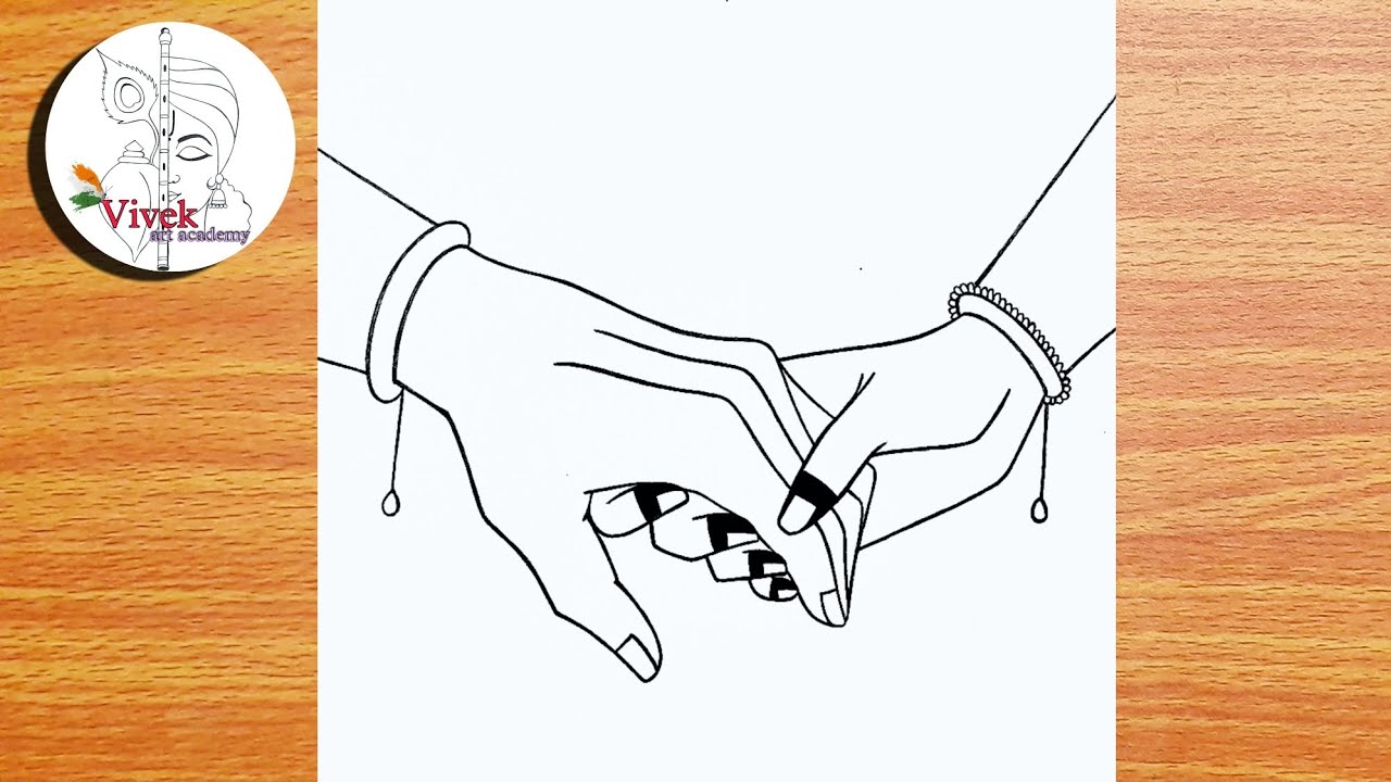 Radhakrishna Beautiful Drawing | Easy Drawing | Krishna Pencil Drawing for Beginners