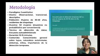     Exposición de Tesis | Evaluación de técnicas inmunológicas para la detección temprana de LES