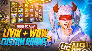 PUBG MOBILE UNLIMITED LIVIK+WOW CUSTOM ROOM RP GIVEAWAY | UBBI IS LIVE |#pubg#pubgmobile#live screenshot 2