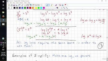 PreCalculus 12 Chp 5.5 - Logarithmic Laws (2017)