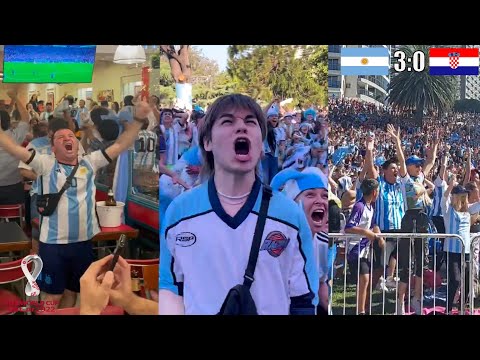 Completely Crazy Argentina Fan Reactions To Messi And Álvarezs Goals Against Croatia