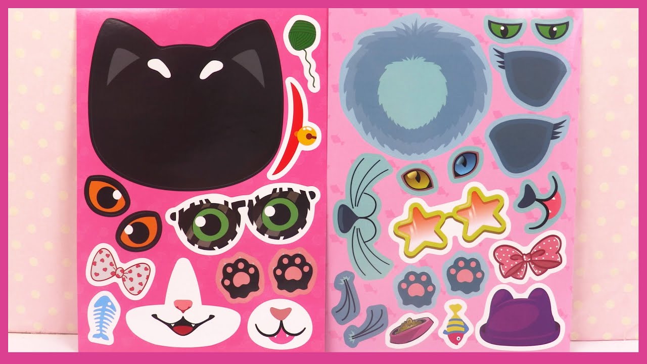 Crée ton Personnage Les Chats en Autocollants