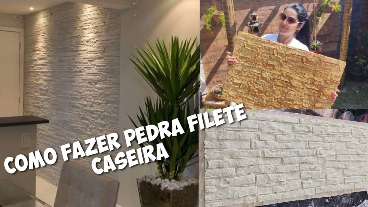 ACREDITE UMA MANEIRA FACIL E BARATA DE DECORAR SUA CASA - EFEITO PEDRA FILETE E CANJIQUINHA CASEIRO