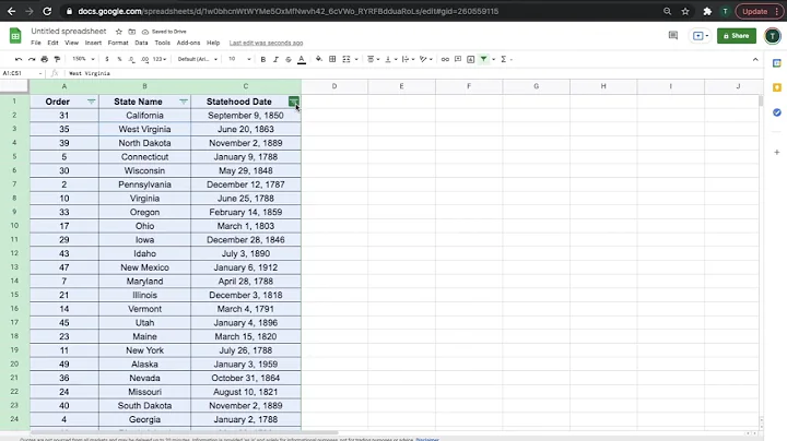 How to filter by date in Google Sheets