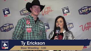 2019 #WranglerNFR | Round 9 Winner | Steer Wrestling | Tyler Erickson | 3.6 seconds