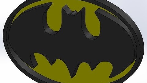 22- Batman Logo on SolidWorks