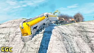 Steam train crashes 15 BeamNG Drive
