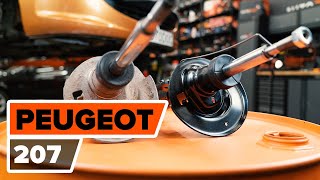 How to replace Dampers and shocks on PEUGEOT 207 (WA_, WC_) - video tutorial