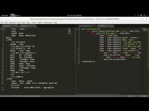 Python Translator - 32bit assembly to 64bit