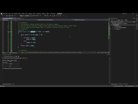 C# Common Divisor Multiple (GCD / LCM)