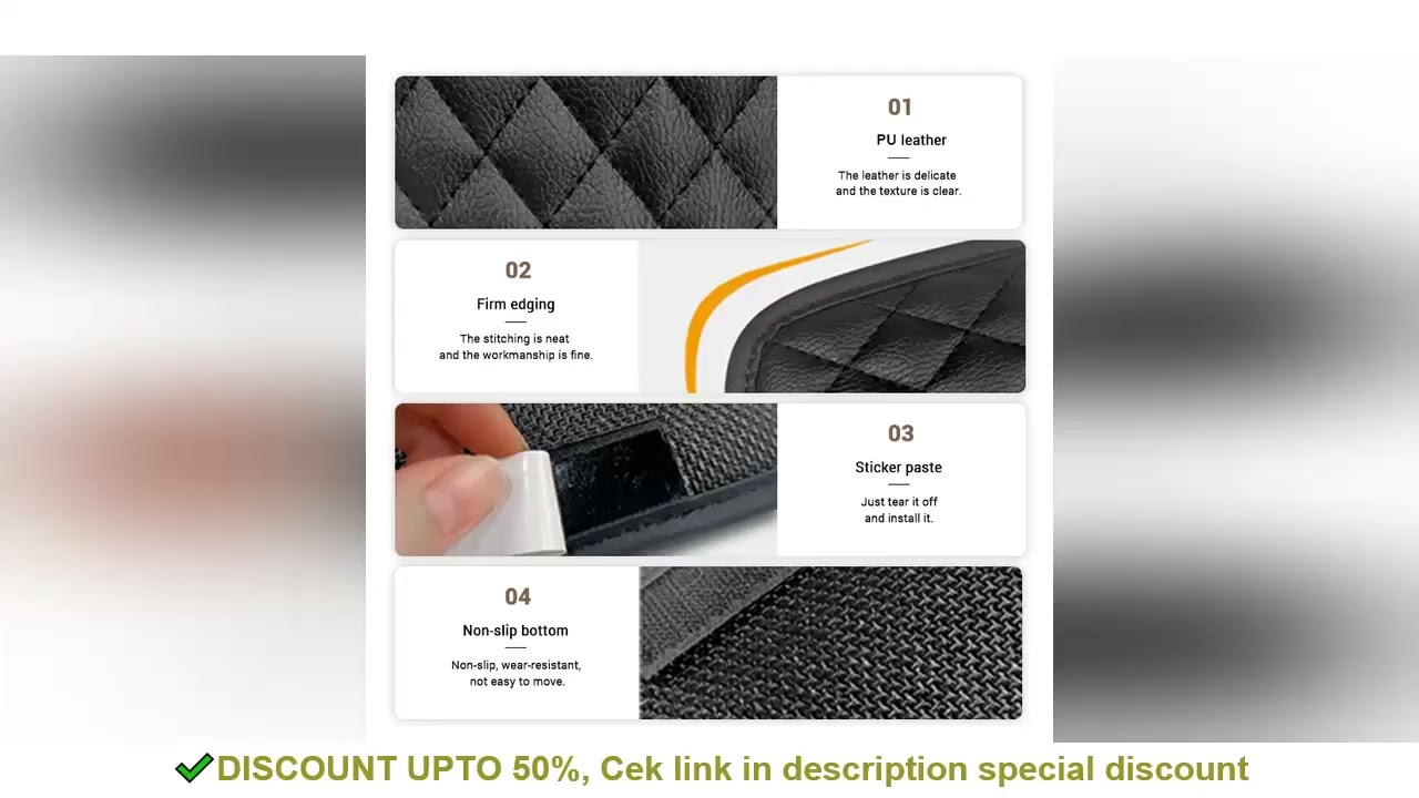 PU Leather Car Storage Pocket Universal Seat Back/Door/Center Console Organizer Car Storage Bag for