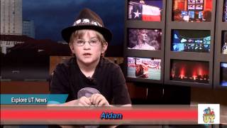 Aidan's KLRU 'Explore UT' news broadcast