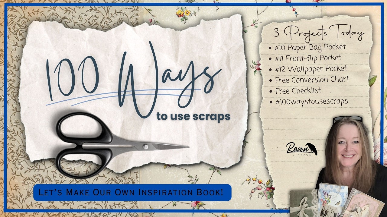 3 Easy Scrap Pockets | 100 Ways to Use Scraps - Project #10, #11 & #12