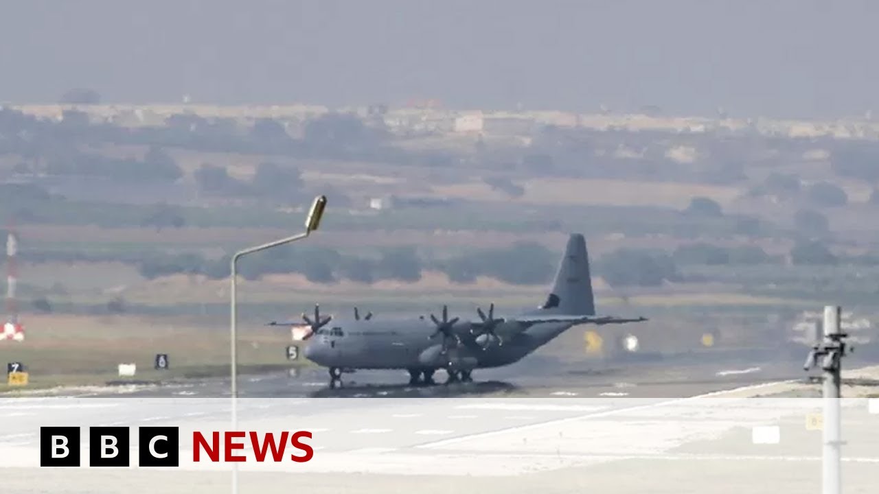 Sudan evacuation plane fired on as it lands at airbase – BBC News