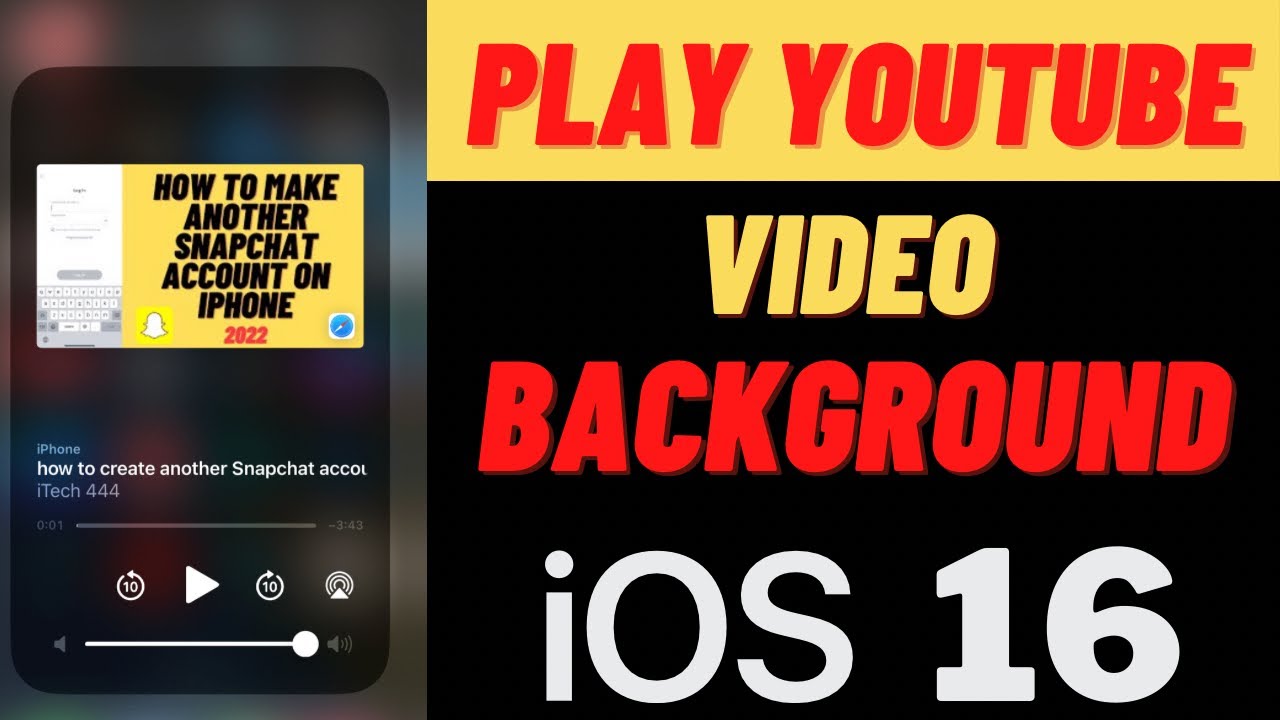 iOS 16 How to play youtube video in background on iphone 2022 - YouTube