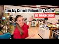 Tour My Current Embroidery Studio Big Announcement SHE SHED Tour My Current Embroidery Studio Big Announcement SHE SHED