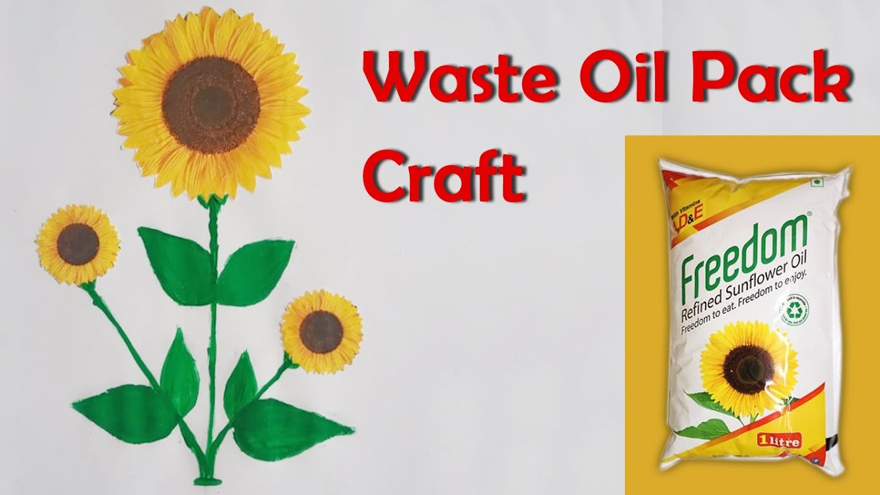 Best use of waste oil packets | Waste Oil Pack Craft | DIY EASY ...