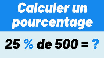 Calculer le POURCENTAGE d