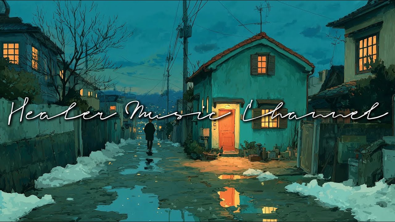 Warm Light Leaking Through a Window Crack at Thawing Dawn 