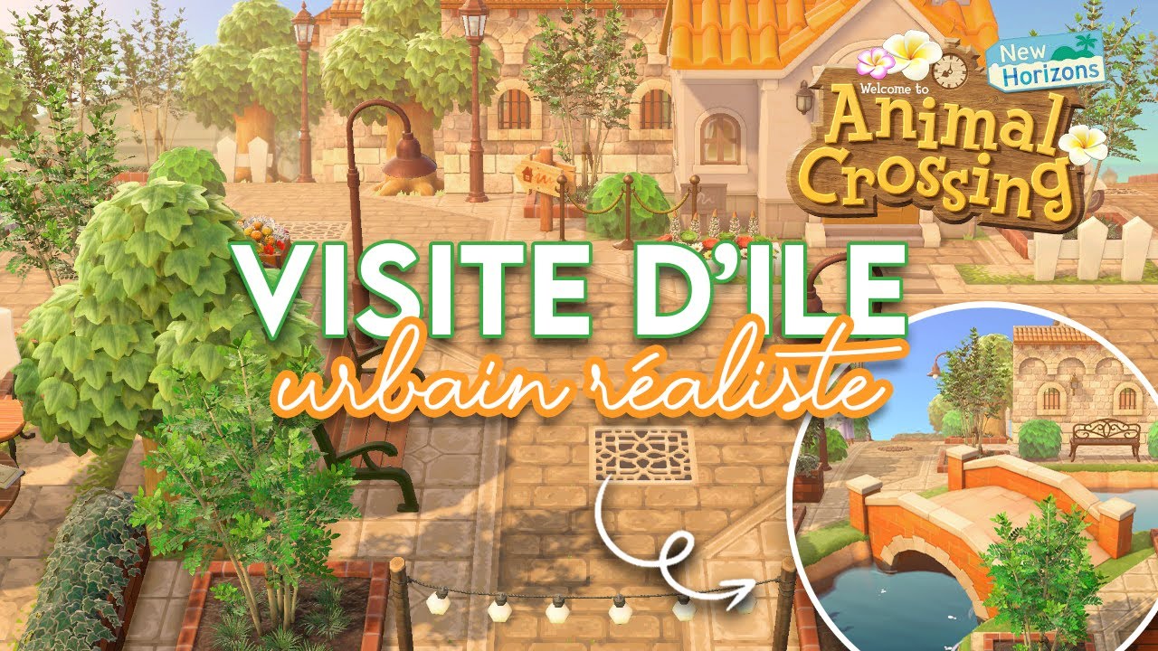 VISITE D'ÎLE URBAIN / VILLAGE RÉALISTE ! 🚗 - ANIMAL CROSSING NEW