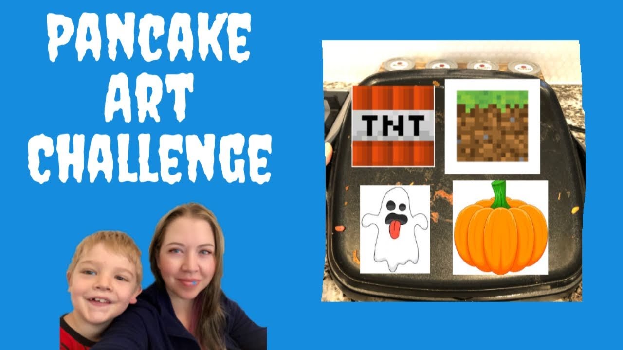 Minecraft Pancake Art Challenge Jcwhiffs Vs Mommy Youtube 