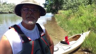 Kayaking the Arkansas River in Pueblo, Colorado.