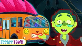 Midnight Magic Part 1 - Zombie And Yellow BUS - Spooky Scary Skeletons Songs | Teehee Town