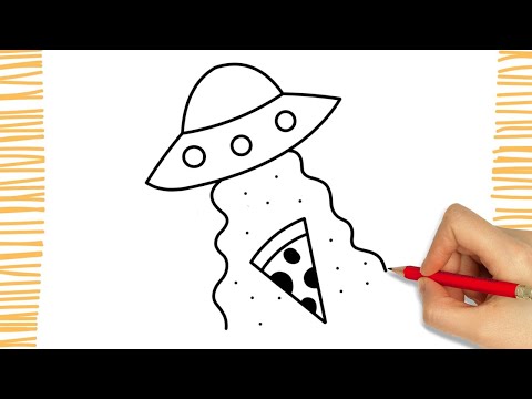 Como desenhar uma NAVE ALIEN kawaii - Como fazer desenhos fáceis - How to  draw - Cómo dibujar 